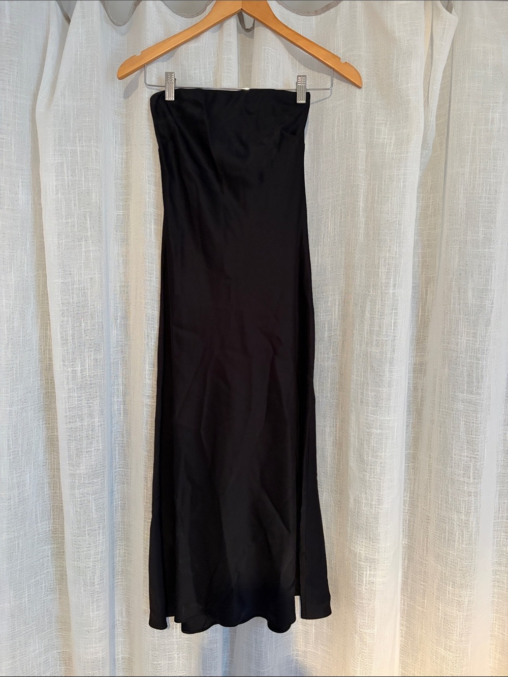 Aritzia Black Strapless Maxi Dress